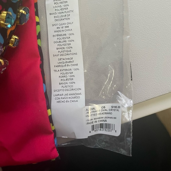 Lele Sadoughi x lisa frank bright rainbow leopard knot crystal headband new - Picture 10 of 17